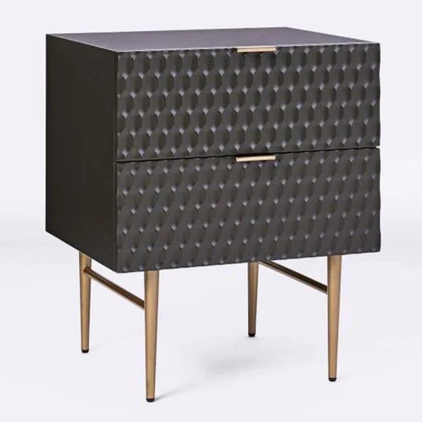 ALVAREZ White Nightstands Set of 2