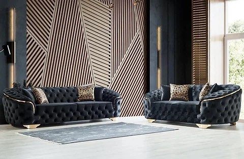 MALVEN Modern Velvet Chesterfield Sofa