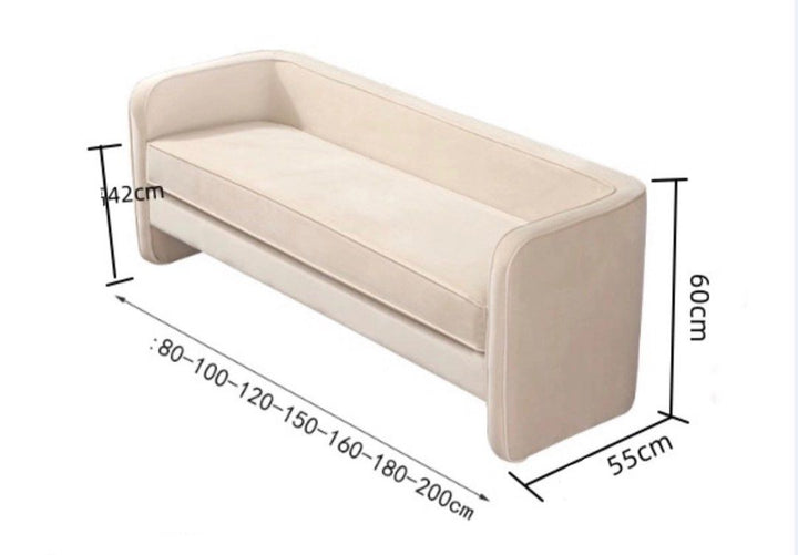 NAOMI Modern Fabric Bench