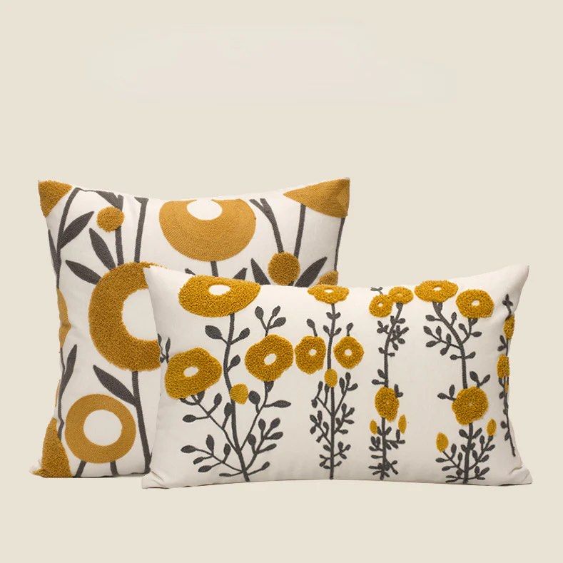 AMBER Flower Throw Pillow