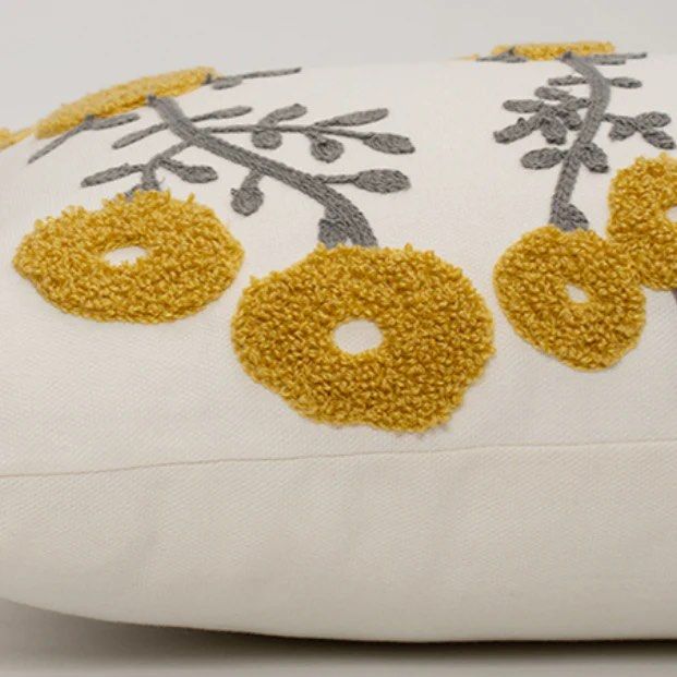 AMBER Flower Throw Pillow