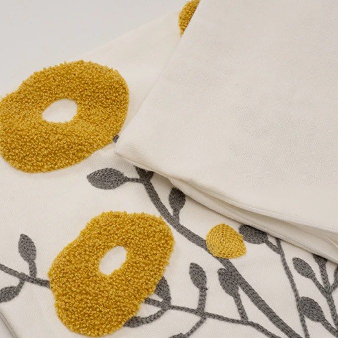 AMBER Flower Throw Pillow