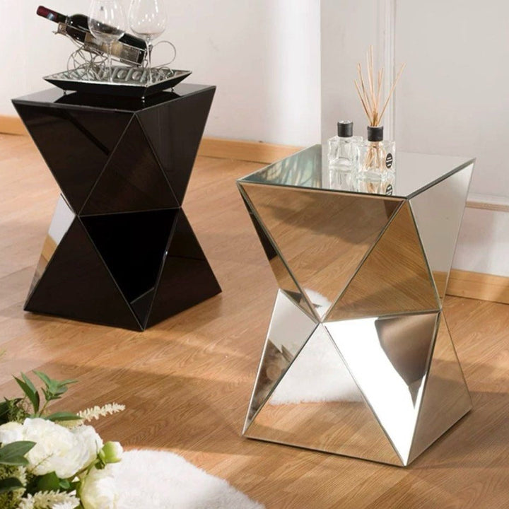 WILLIE Mirrored Prism Side Table