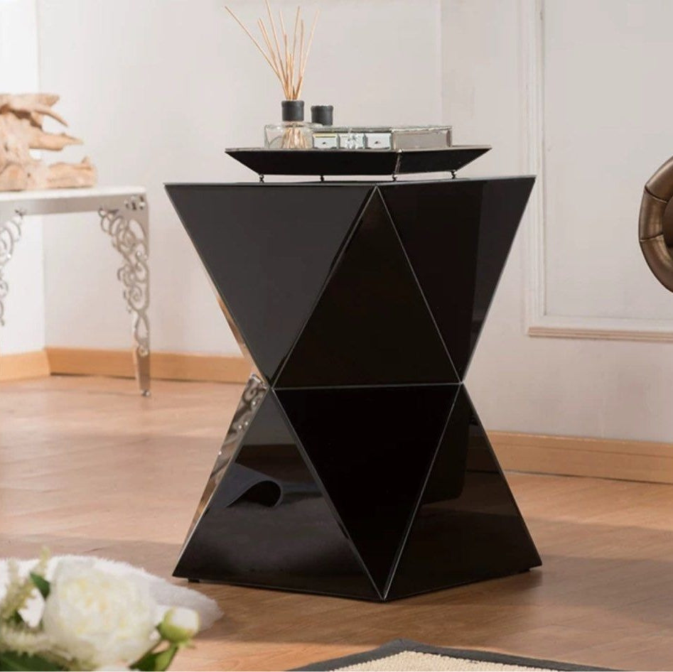 WILLIE Mirrored Prism Side Table