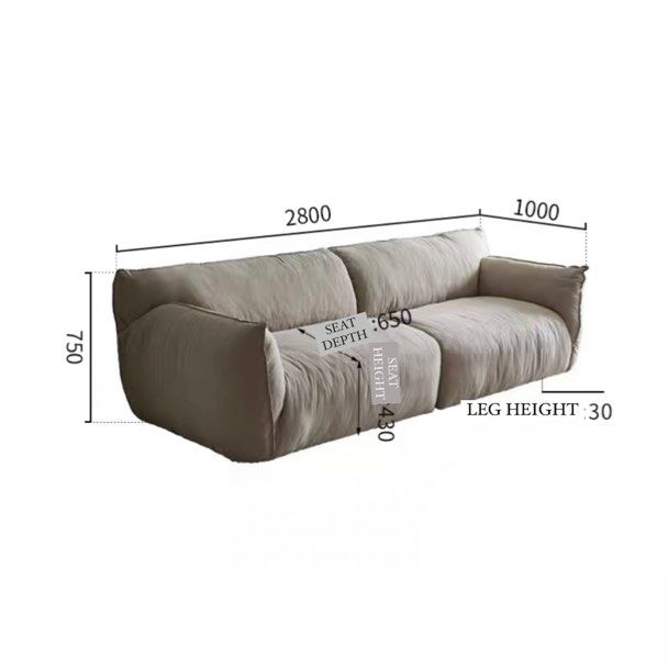 VERELNA Modern Fabric Sofa