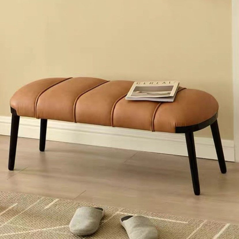 KENNA Modern Leather Bench