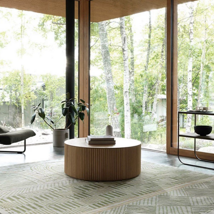 MIGUEL Solid Wood Round Coffee Table