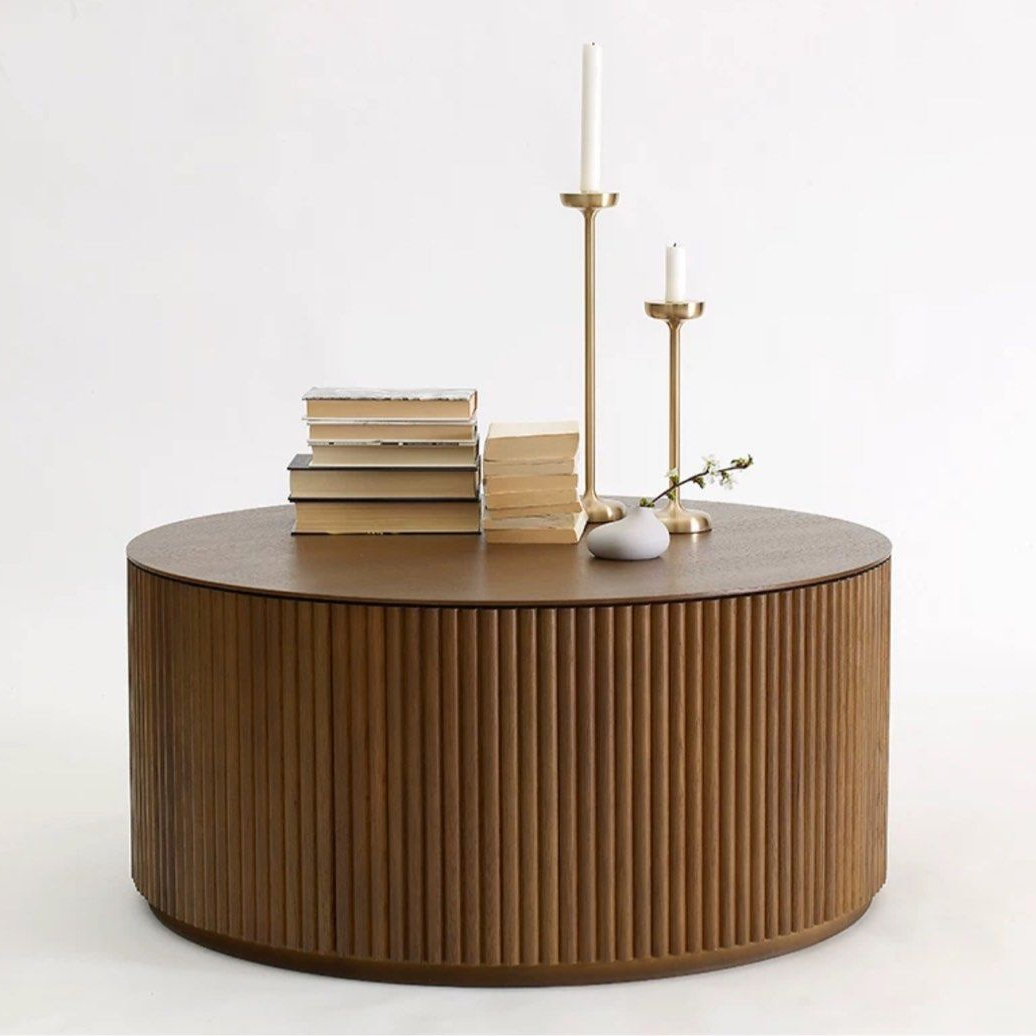 MIGUEL Solid Wood Round Coffee Table