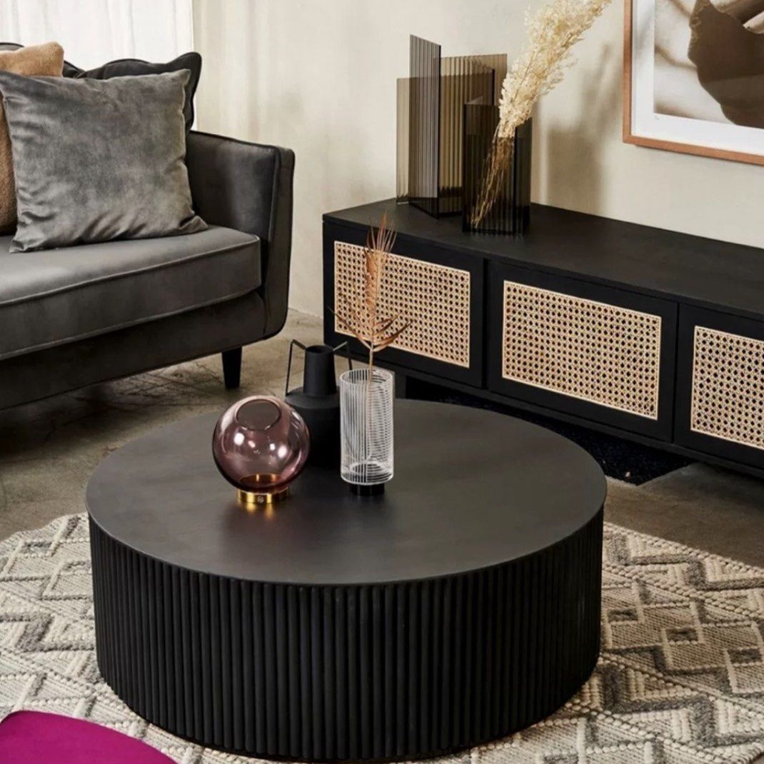 MIGUEL Solid Wood Round Coffee Table