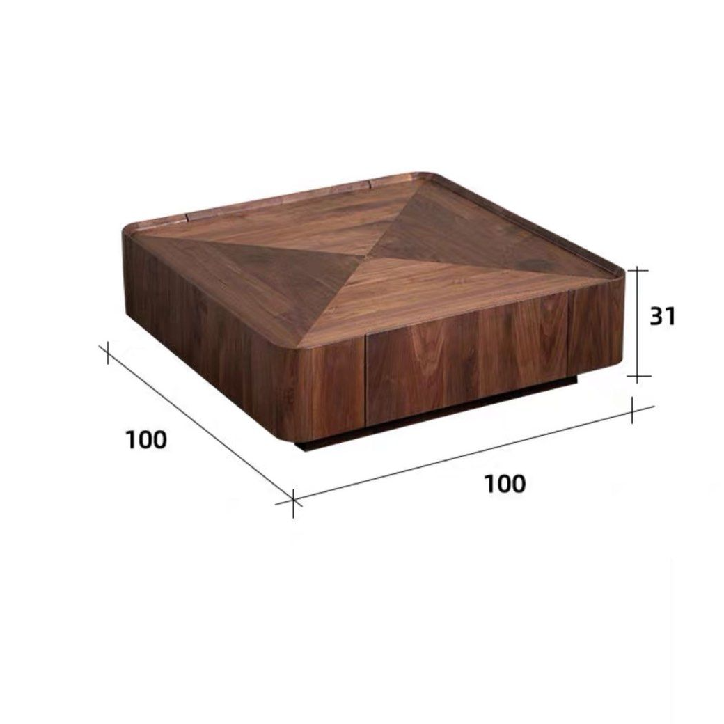 CACIO Modern Walnut Coffee Table & TV Console