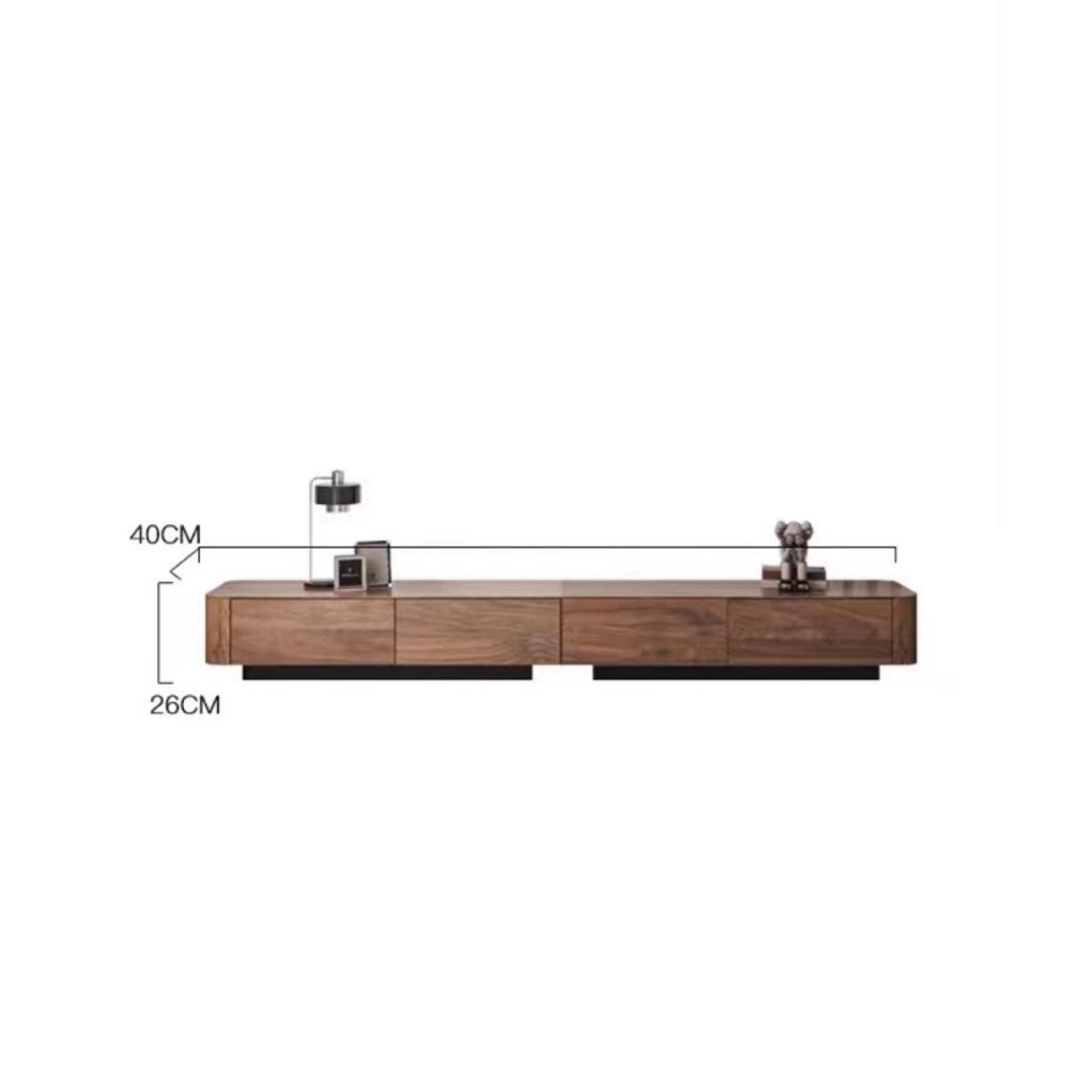 CACIO Modern Walnut Coffee Table & TV Console