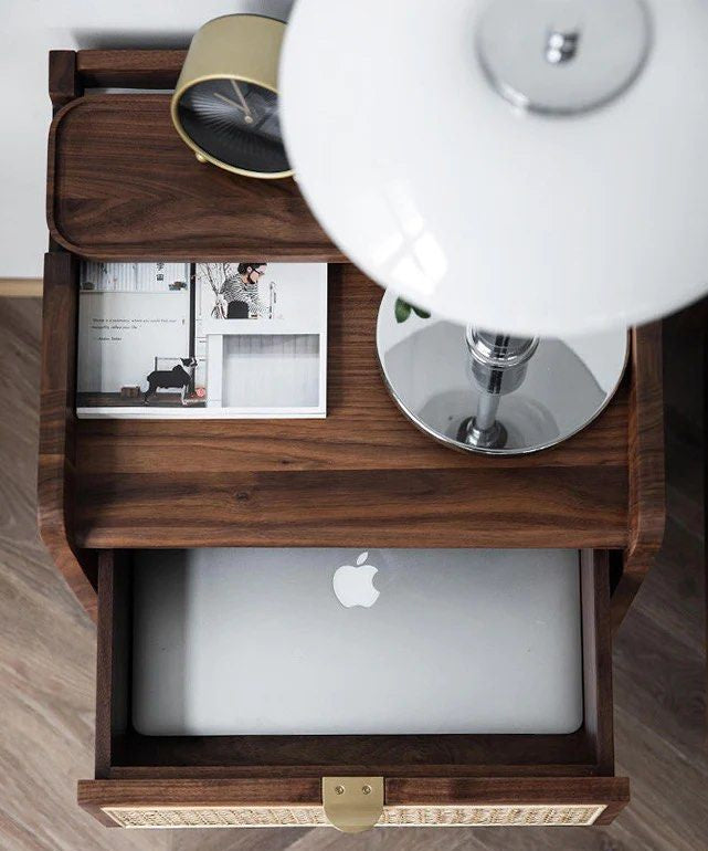 ARELO Modern Solid Wood Nightstand