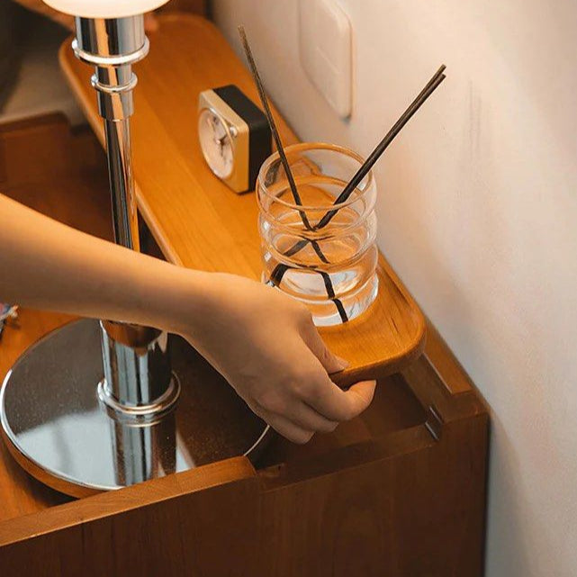 ARELO Modern Solid Wood Nightstand