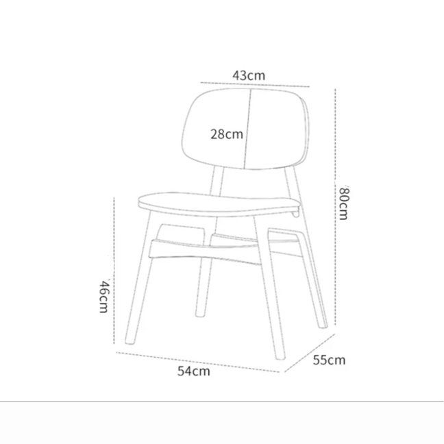 GABBY Modern Oak Wood Dining Chair