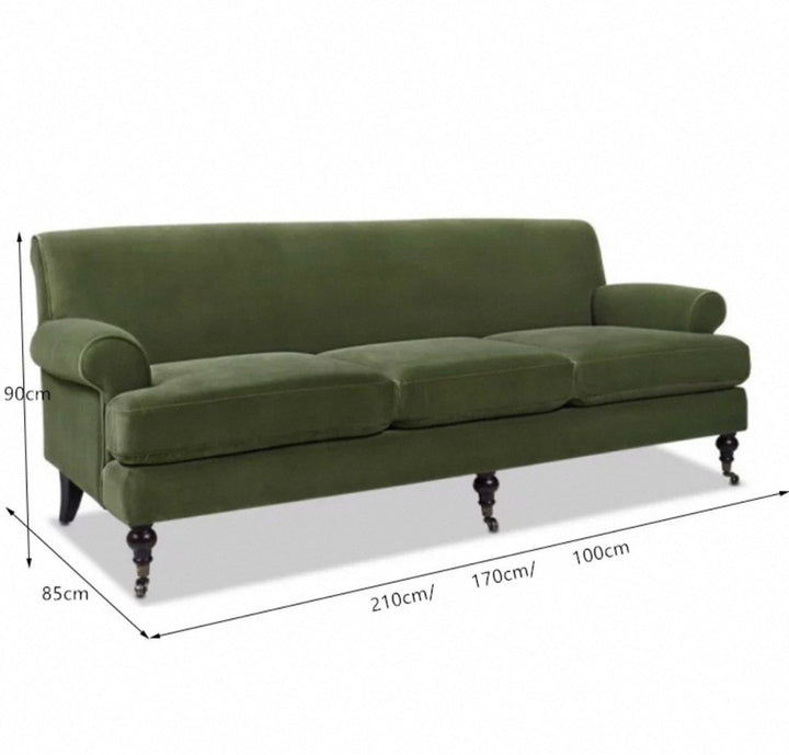 ASHEIL Victorian Velvet Sofa