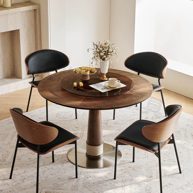 ASHJON Herringbone Solid Wood Dining Table