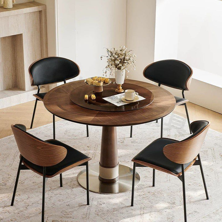 ASHJON Herringbone Solid Wood Dining Table