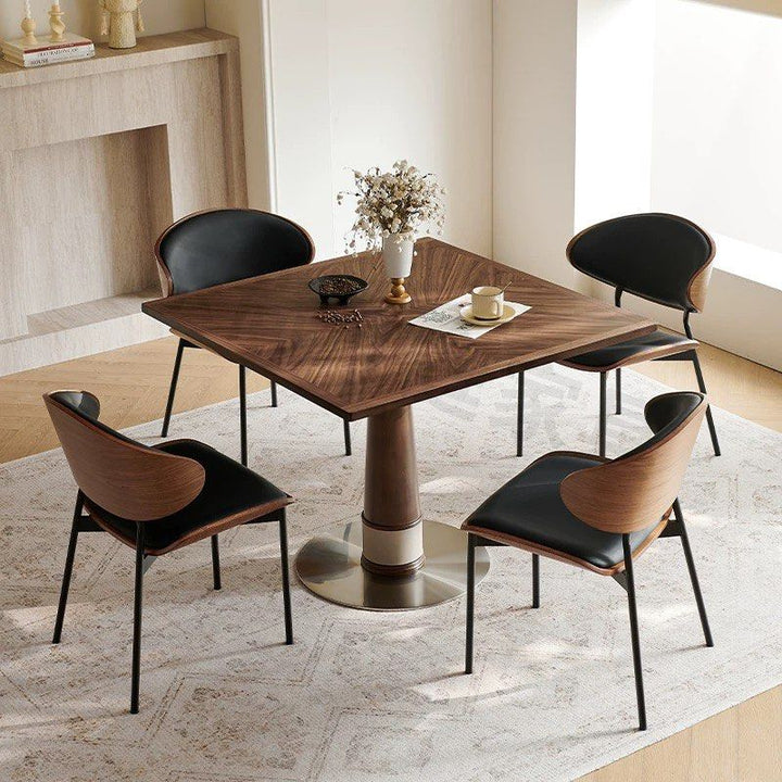 ASHJON Herringbone Solid Wood Dining Table