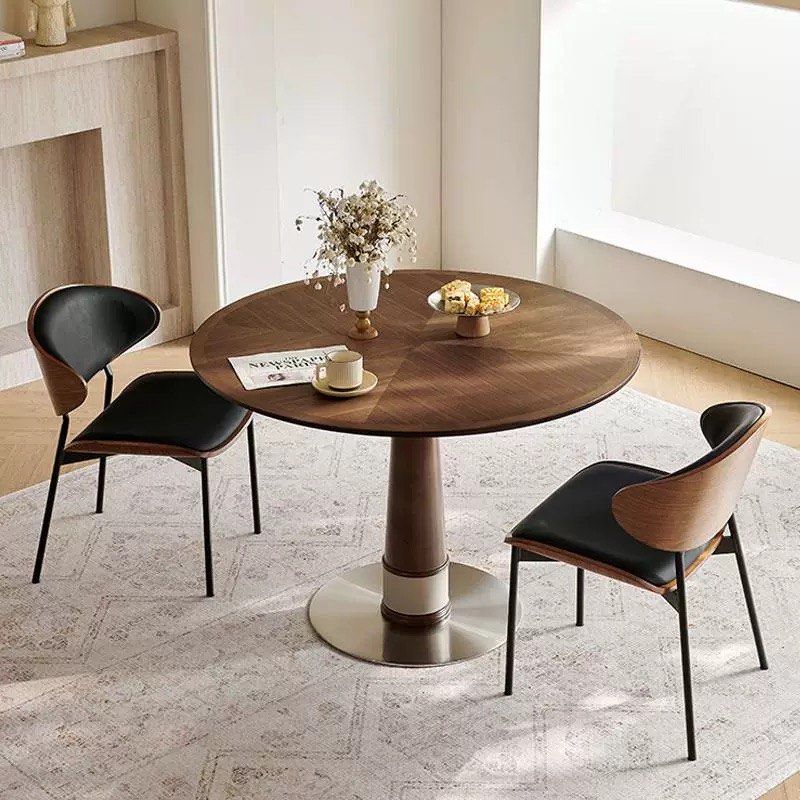 ASHJON Herringbone Solid Wood Dining Table