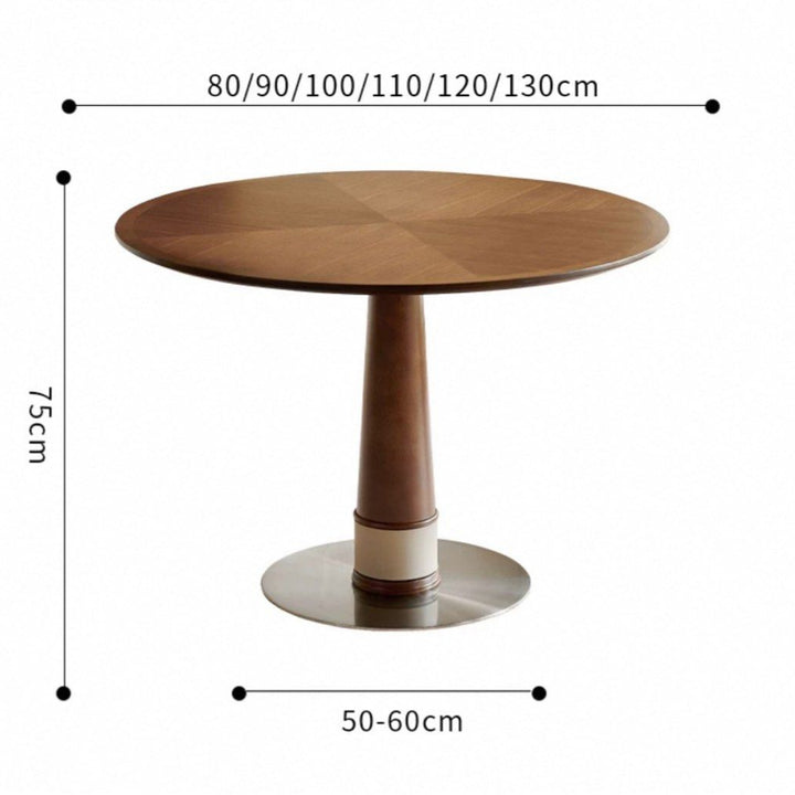 ASHJON Herringbone Solid Wood Dining Table