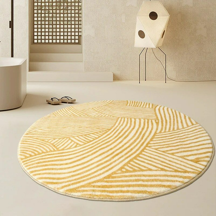ELSBY Geometric Yellow Area Rug
