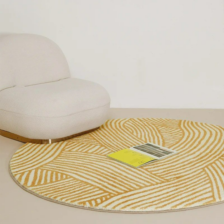 ELSBY Geometric Yellow Area Rug