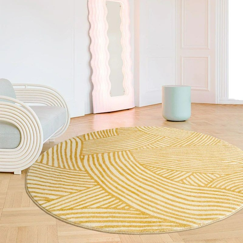 ELSBY Geometric Yellow Area Rug