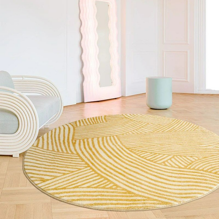 ELSBY Geometric Yellow Area Rug