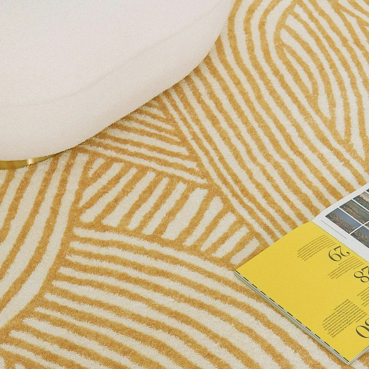 ELSBY Geometric Yellow Area Rug