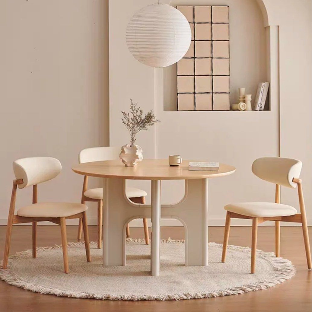 ANGUS Japandi Solid Wood Round Dining Table
