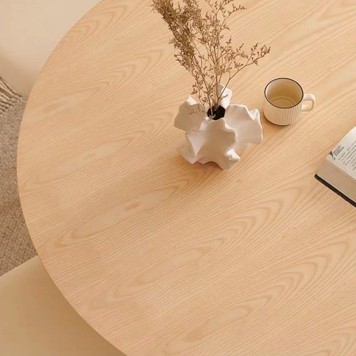 ANGUS Japandi Solid Wood Round Dining Table