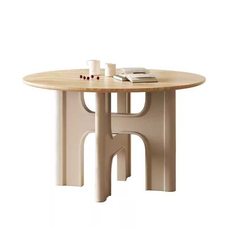 ANGUS Japandi Solid Wood Round Dining Table