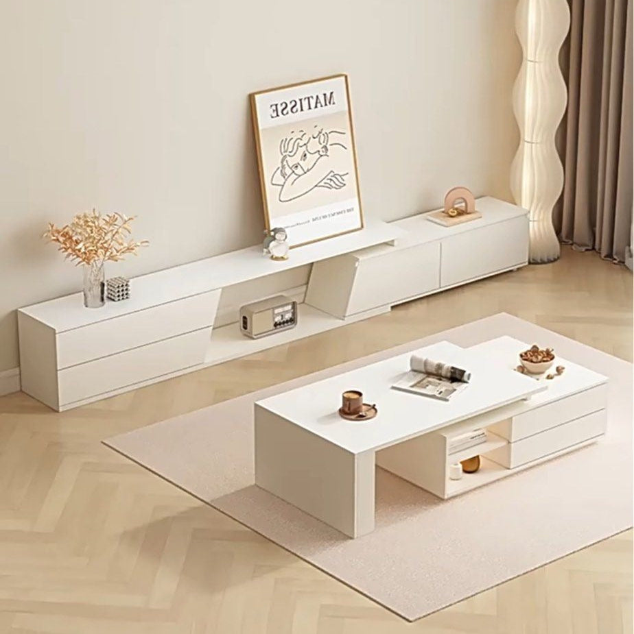 KANTAROS Modern Extendable TV Console & Coffee Table