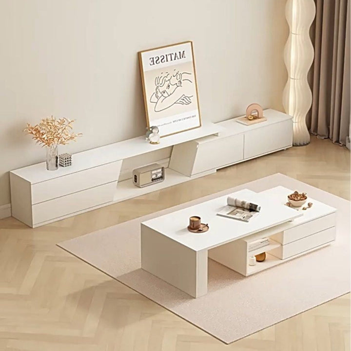 KANTAROS Modern Extendable TV Console & Coffee Table
