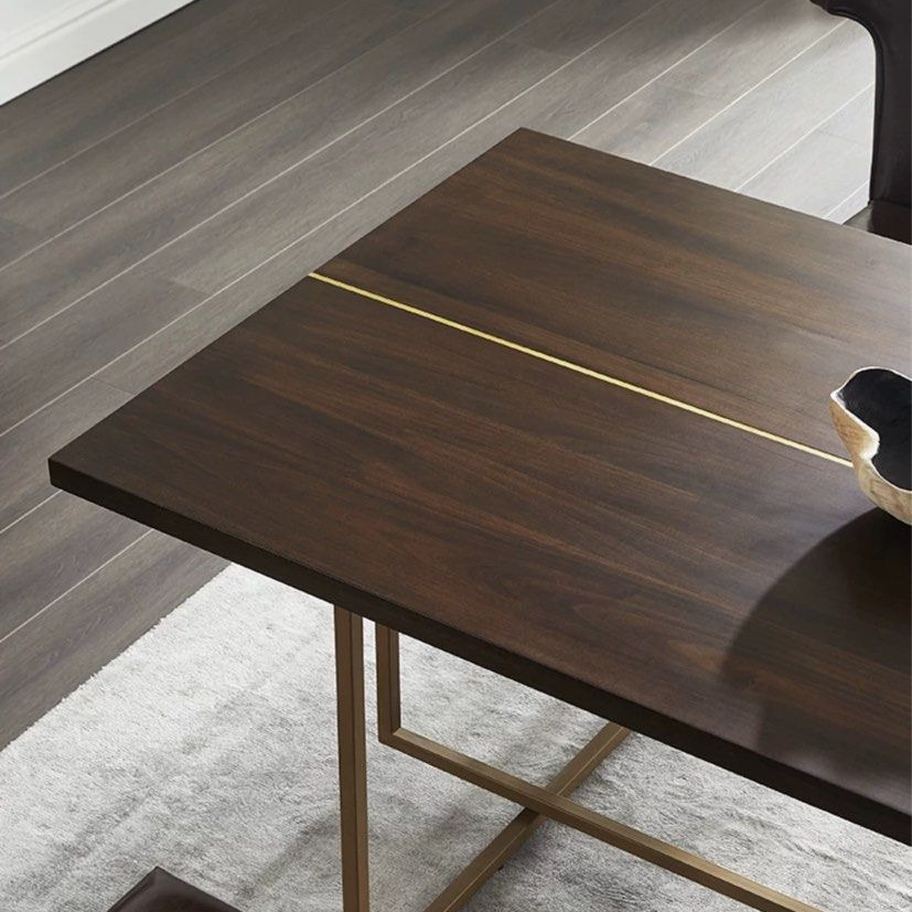 LEONARD Mid Century Solid Wood Dining Table