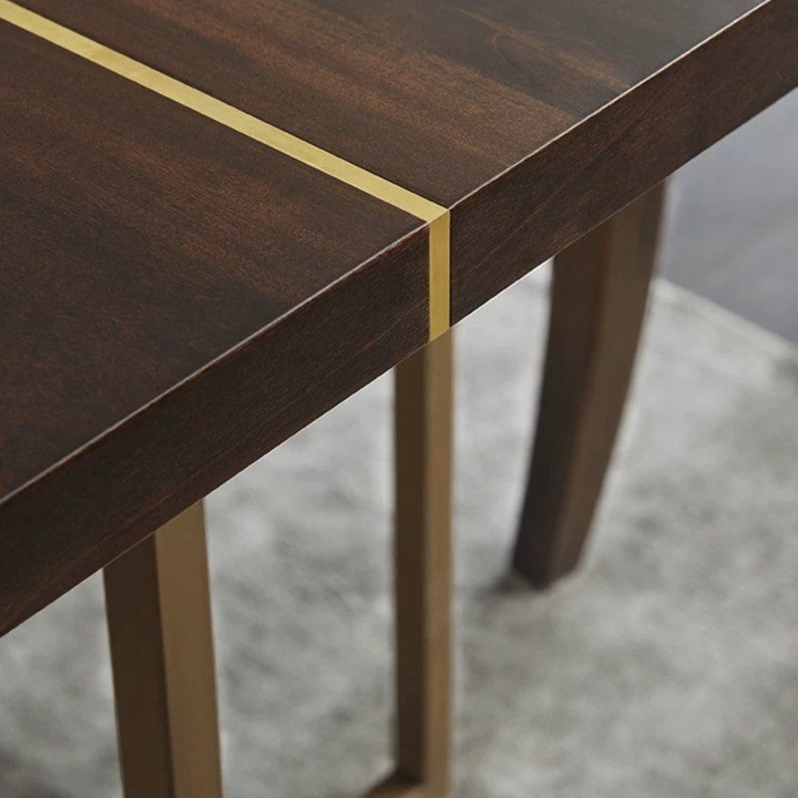 LEONARD Mid Century Solid Wood Dining Table