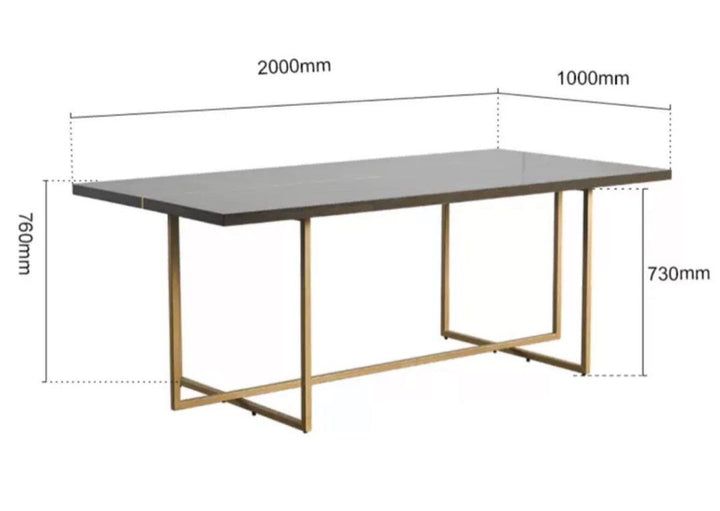LEONARD Mid Century Solid Wood Dining Table