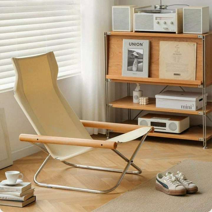 ZELDA Canva Folding Lounger Chair