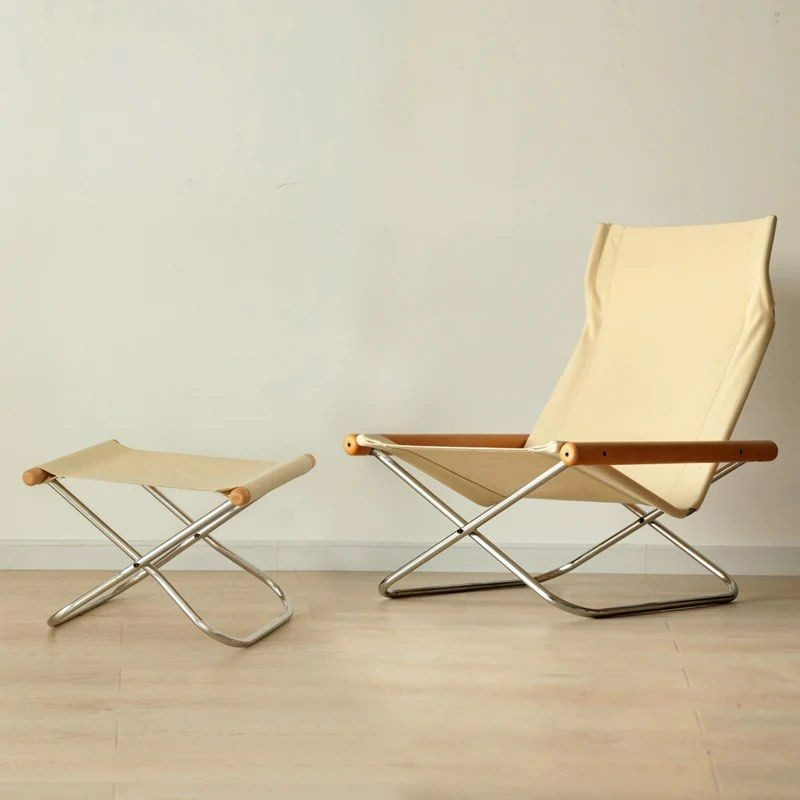 ZELDA Canva Folding Lounger Chair