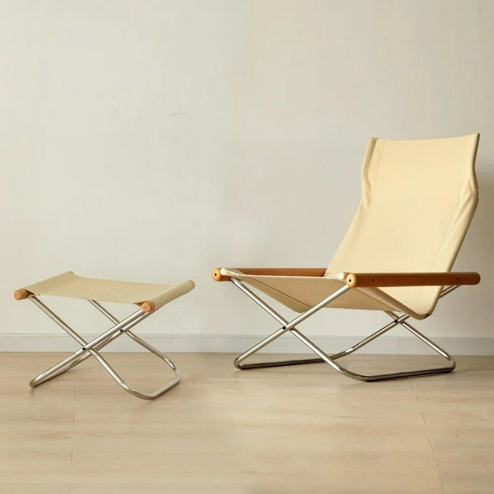 ZELDA Canva Folding Lounger Chair