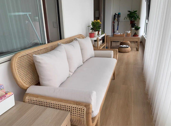 BELMORO Modern Rattan Sofa