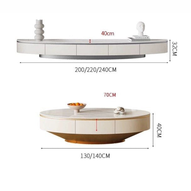 SABYN Modern TV Console & Coffee Table