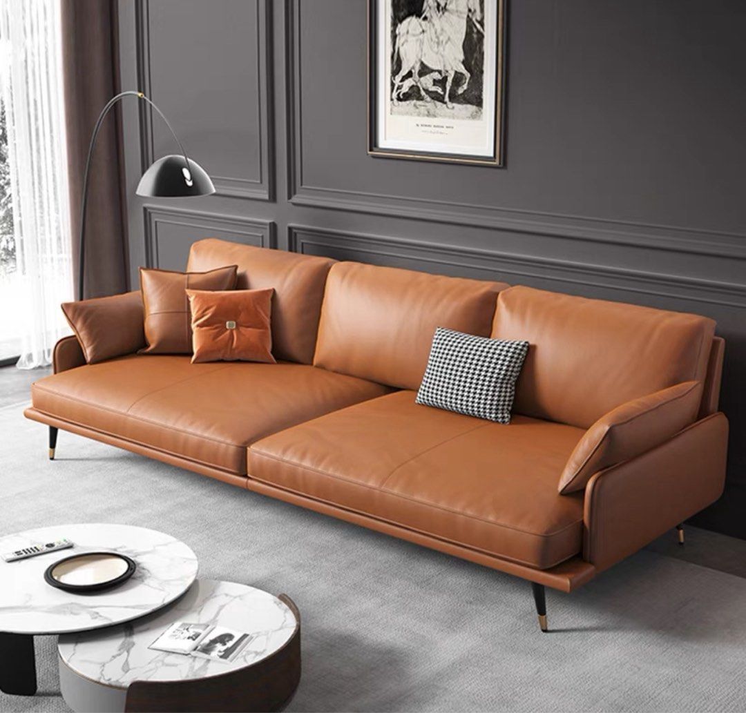 BELMIRA Modern Leather Sofa