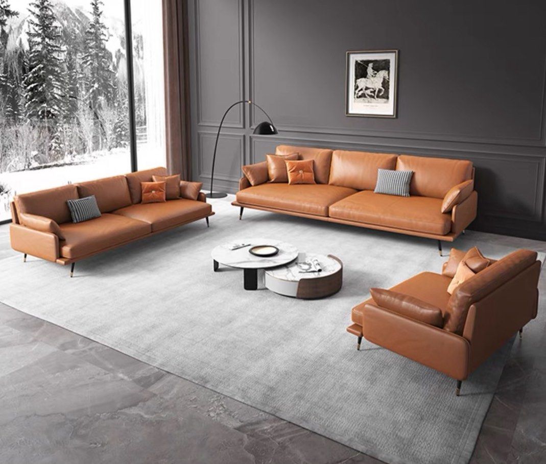 BELMIRA Modern Leather Sofa