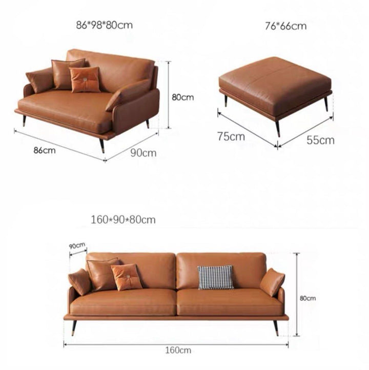 BELMIRA Modern Leather Sofa