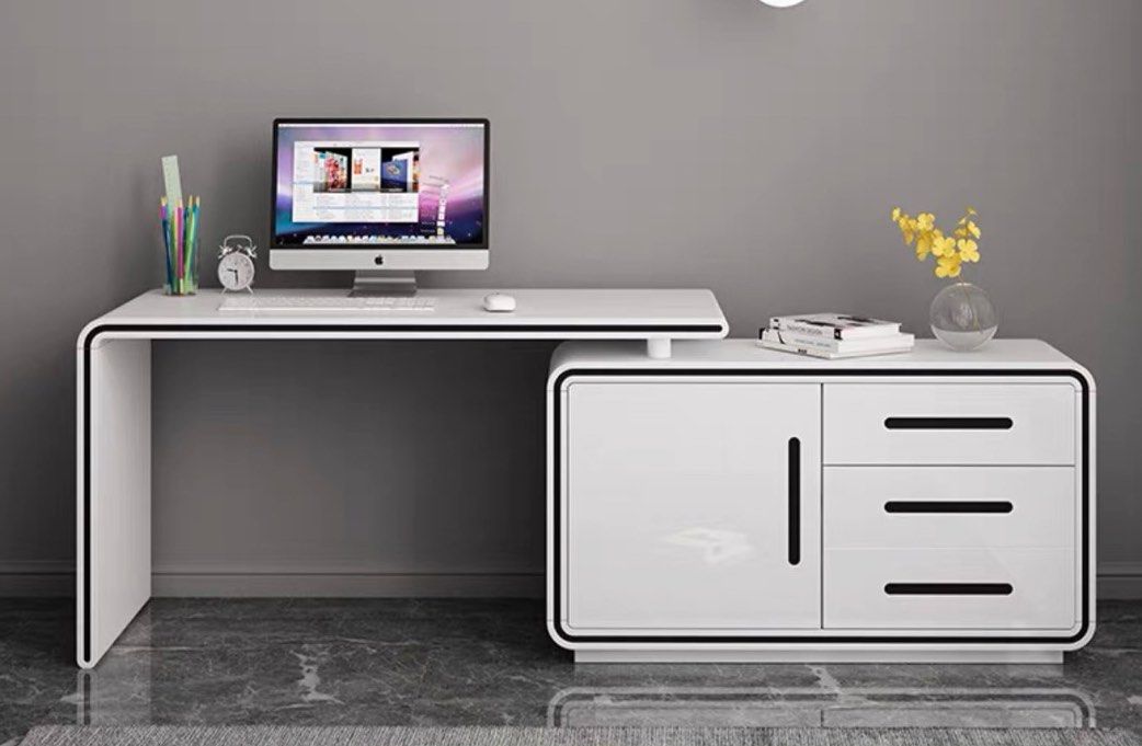 EVANOR Modern Rotatable Work Desk