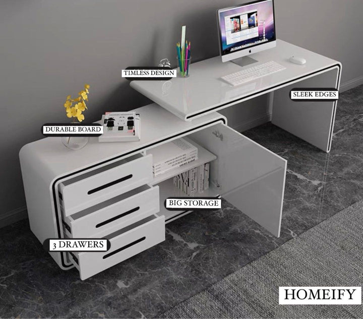 EVANOR Modern Rotatable Work Desk
