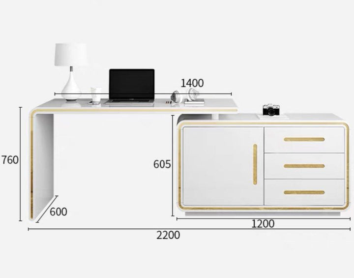 EVANOR Modern Rotatable Work Desk