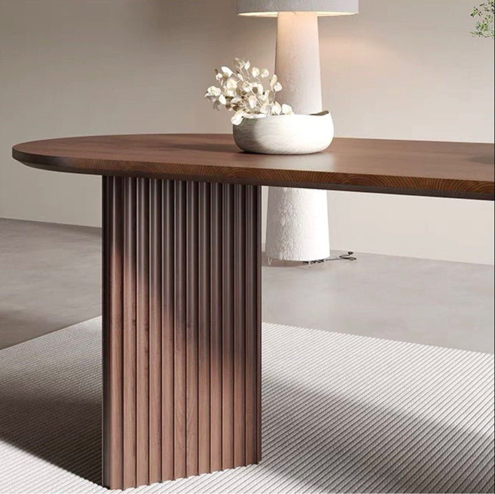 DRELE Modern Solid Wood Dining Table