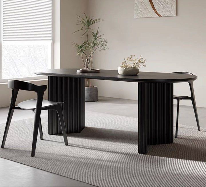 DRELE Modern Solid Wood Dining Table